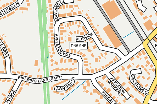 DN5 9NF map - OS OpenMap – Local (Ordnance Survey)