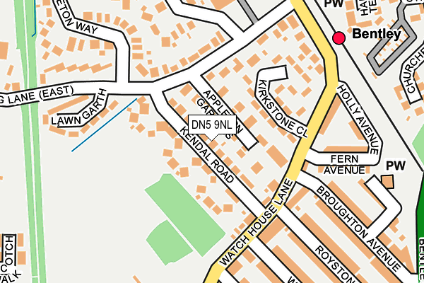 DN5 9NL map - OS OpenMap – Local (Ordnance Survey)