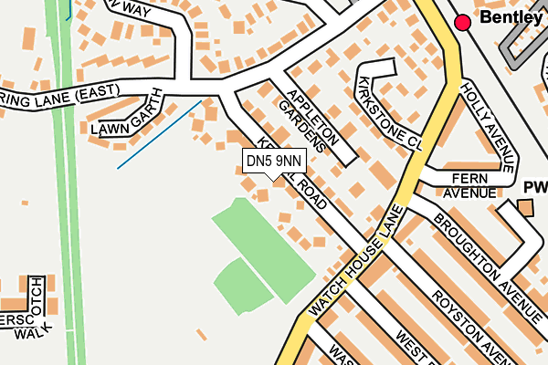 DN5 9NN map - OS OpenMap – Local (Ordnance Survey)