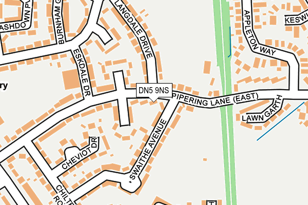 DN5 9NS map - OS OpenMap – Local (Ordnance Survey)