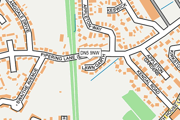 DN5 9NW map - OS OpenMap – Local (Ordnance Survey)