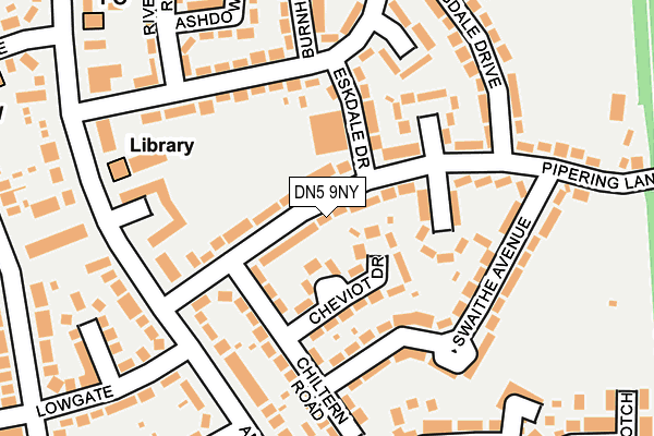 DN5 9NY map - OS OpenMap – Local (Ordnance Survey)