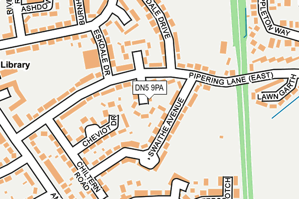 DN5 9PA map - OS OpenMap – Local (Ordnance Survey)