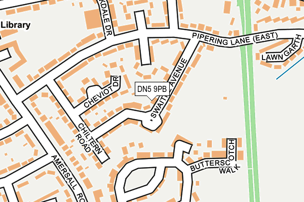 DN5 9PB map - OS OpenMap – Local (Ordnance Survey)