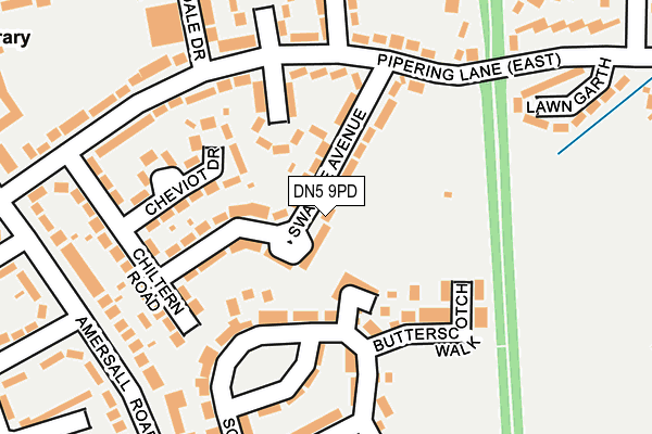 DN5 9PD map - OS OpenMap – Local (Ordnance Survey)