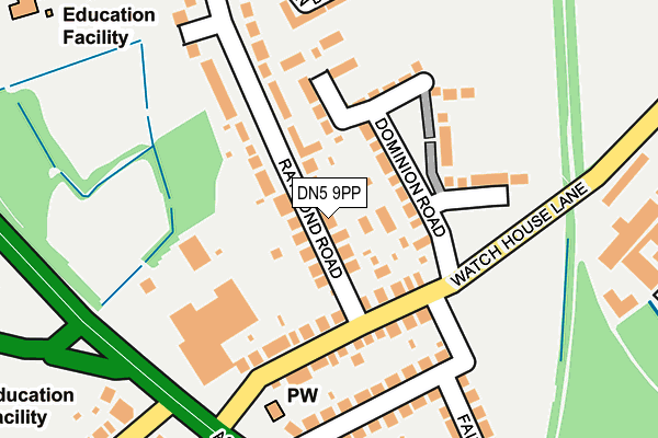 DN5 9PP map - OS OpenMap – Local (Ordnance Survey)