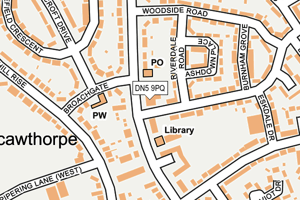 DN5 9PQ map - OS OpenMap – Local (Ordnance Survey)