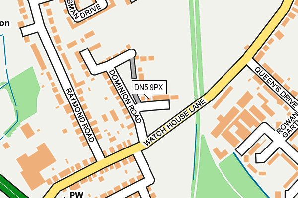 DN5 9PX map - OS OpenMap – Local (Ordnance Survey)