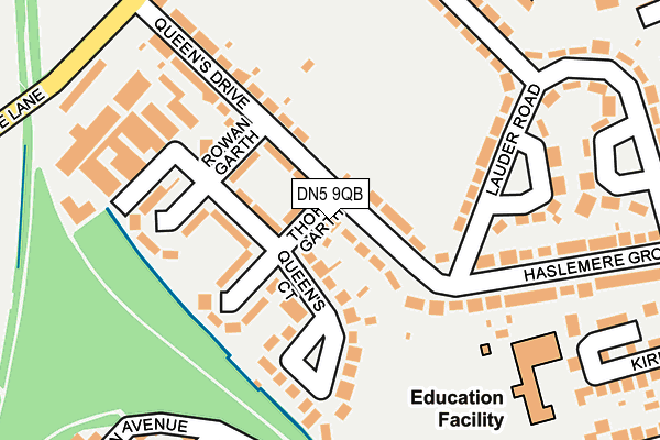 DN5 9QB map - OS OpenMap – Local (Ordnance Survey)