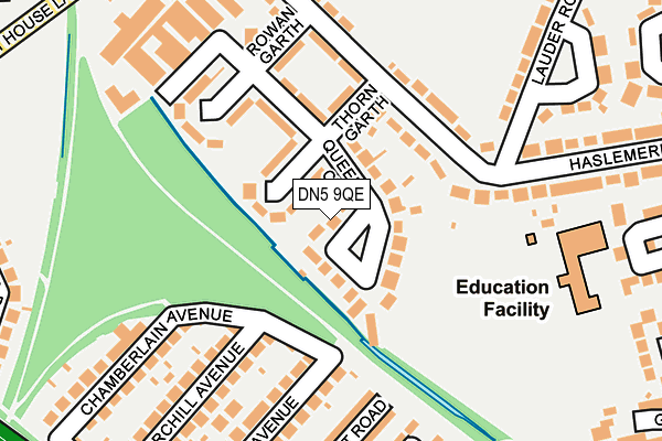 DN5 9QE map - OS OpenMap – Local (Ordnance Survey)