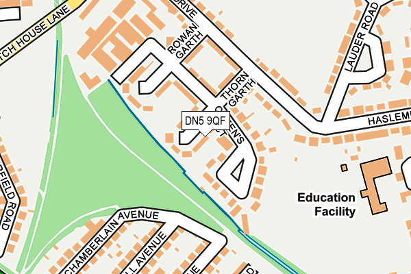 DN5 9QF map - OS OpenMap – Local (Ordnance Survey)