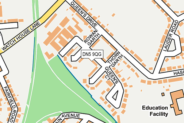 DN5 9QG map - OS OpenMap – Local (Ordnance Survey)