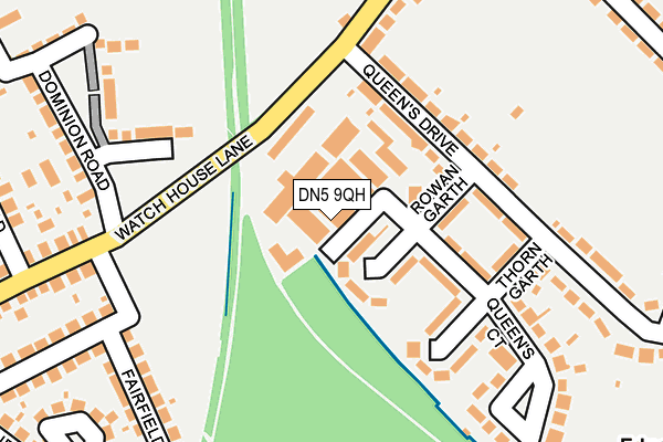 DN5 9QH map - OS OpenMap – Local (Ordnance Survey)