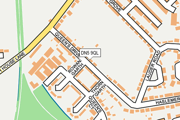 DN5 9QL map - OS OpenMap – Local (Ordnance Survey)
