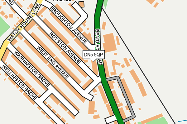 DN5 9QP map - OS OpenMap – Local (Ordnance Survey)