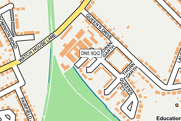 DN5 9QQ map - OS OpenMap – Local (Ordnance Survey)