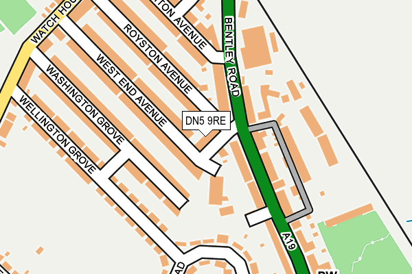 DN5 9RE map - OS OpenMap – Local (Ordnance Survey)