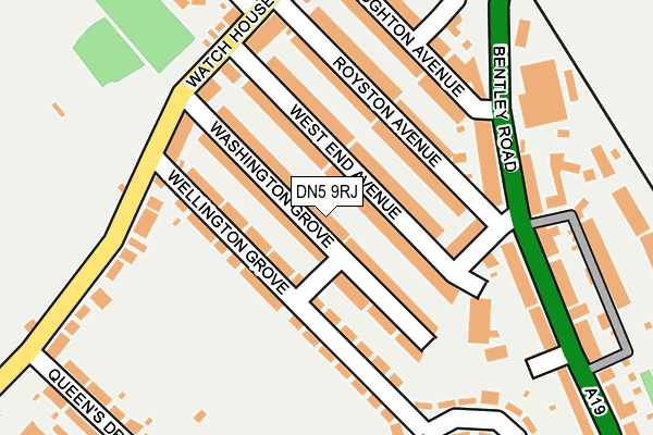 DN5 9RJ map - OS OpenMap – Local (Ordnance Survey)