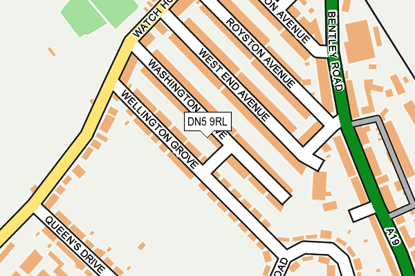 DN5 9RL map - OS OpenMap – Local (Ordnance Survey)