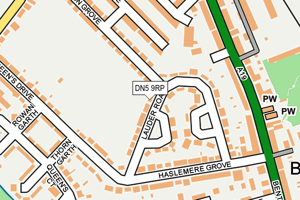 DN5 9RP map - OS OpenMap – Local (Ordnance Survey)