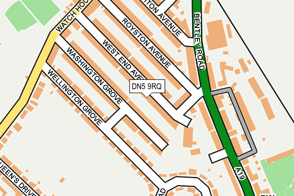 DN5 9RQ map - OS OpenMap – Local (Ordnance Survey)