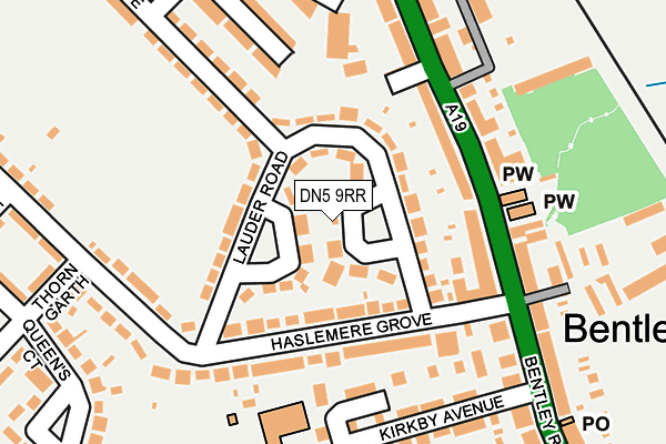 DN5 9RR map - OS OpenMap – Local (Ordnance Survey)