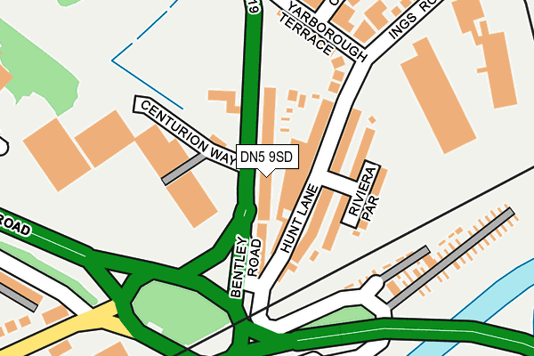 DN5 9SD map - OS OpenMap – Local (Ordnance Survey)