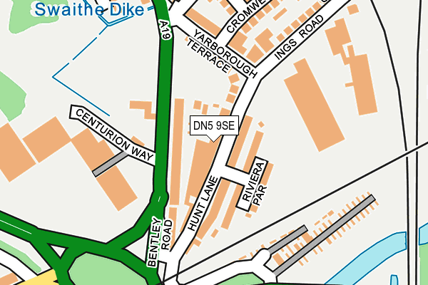 DN5 9SE map - OS OpenMap – Local (Ordnance Survey)