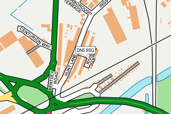 DN5 9SG map - OS OpenMap – Local (Ordnance Survey)