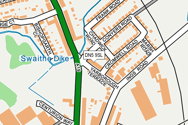 DN5 9SL map - OS OpenMap – Local (Ordnance Survey)