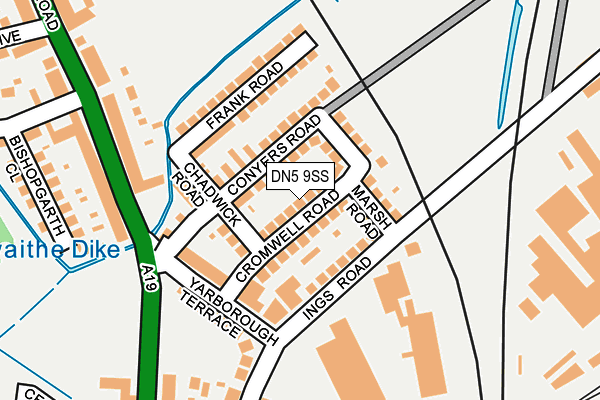 DN5 9SS map - OS OpenMap – Local (Ordnance Survey)