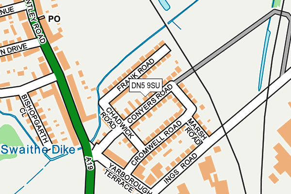 DN5 9SU map - OS OpenMap – Local (Ordnance Survey)