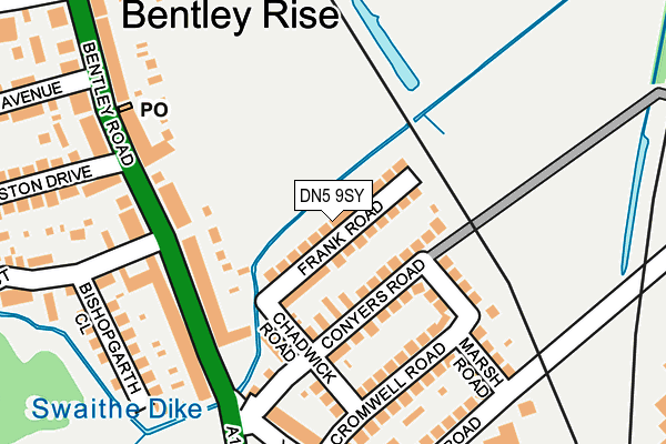 DN5 9SY map - OS OpenMap – Local (Ordnance Survey)