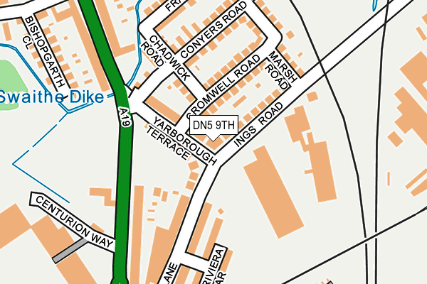 DN5 9TH map - OS OpenMap – Local (Ordnance Survey)