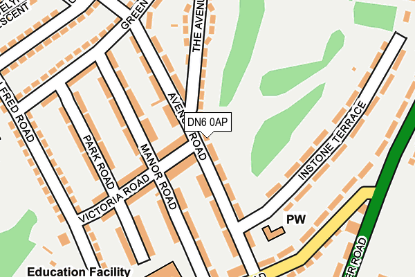 DN6 0AP map - OS OpenMap – Local (Ordnance Survey)