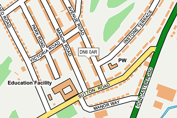 DN6 0AR map - OS OpenMap – Local (Ordnance Survey)