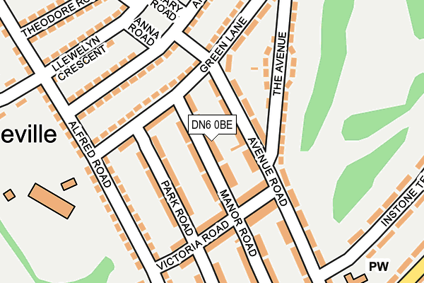 DN6 0BE map - OS OpenMap – Local (Ordnance Survey)