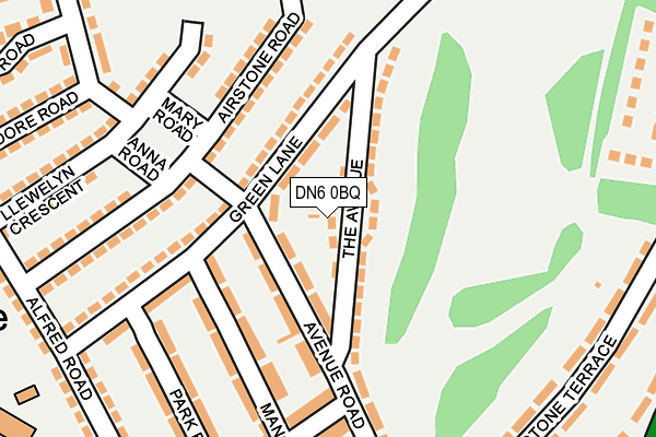 DN6 0BQ map - OS OpenMap – Local (Ordnance Survey)