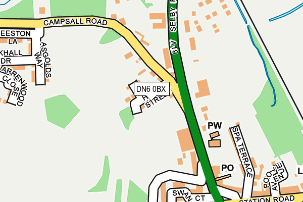 DN6 0BX map - OS OpenMap – Local (Ordnance Survey)