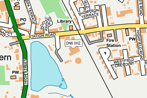 DN6 0HZ map - OS OpenMap – Local (Ordnance Survey)