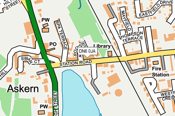 Map of ASKERN FOOD LTD at local scale