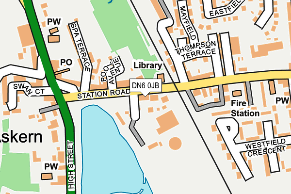 DN6 0JB map - OS OpenMap – Local (Ordnance Survey)