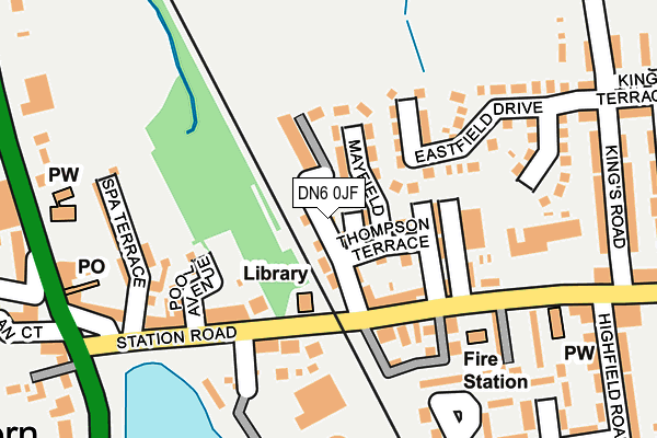 DN6 0JF map - OS OpenMap – Local (Ordnance Survey)