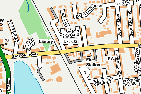 DN6 0JS map - OS OpenMap – Local (Ordnance Survey)