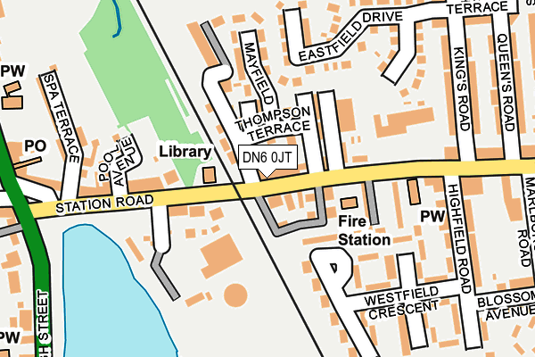 DN6 0JT map - OS OpenMap – Local (Ordnance Survey)