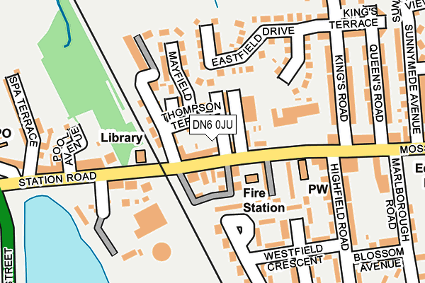 DN6 0JU map - OS OpenMap – Local (Ordnance Survey)
