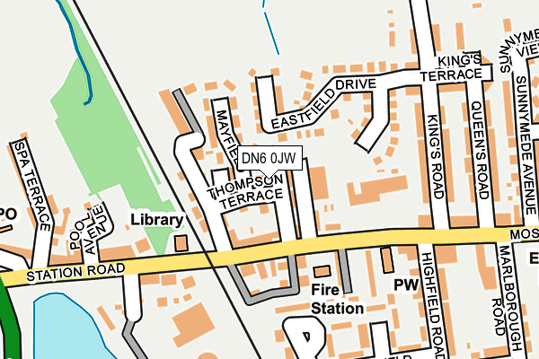 DN6 0JW map - OS OpenMap – Local (Ordnance Survey)