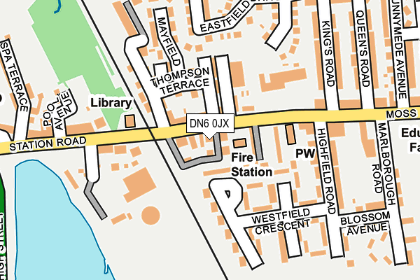 DN6 0JX map - OS OpenMap – Local (Ordnance Survey)