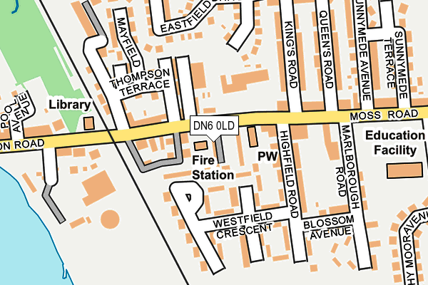 DN6 0LD map - OS OpenMap – Local (Ordnance Survey)