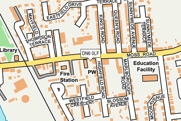 DN6 0LF map - OS OpenMap – Local (Ordnance Survey)